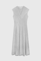 Fiesole Knitted Dress Silver Metallic