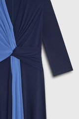 Avebury Dress Slate Blue And Navy Crepe Jersey