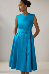 Avola Dress Turquoise Stretch Cotton