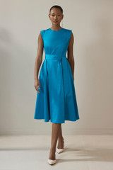 Avola Dress Turquoise Stretch Cotton