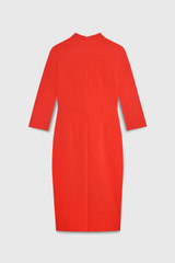 Greenwich Dress Vivid Orange Stretch Tailoring