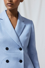 Albans Jacket Ice Blue Linen