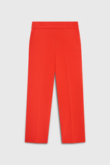 Sienna Trousers Straight-Leg Vivid Orange Stretch Tailoring