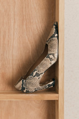 Milano 80 Heel Snake-Embossed Leather