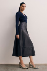 Milano 80 Heel Snake-Embossed Leather