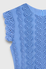 Montpellier Dress Light Cornflower Blue Lace Georgette