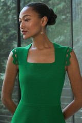 Vienna Dress Emerald Green Sculpt Knit