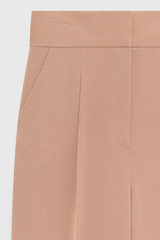 Clever Crepe Syros Tapered Trousers Light Fawn