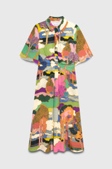 Positano Dress Multicolour Silk Made With Liberty Fabric