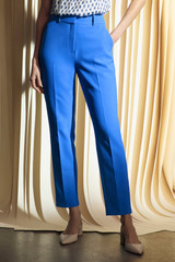 Tavira Slim-Leg Trouser Sapphire Blue Stretch Tailoring