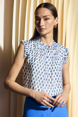 Sarzana Blouse Ivory Multicolour Georgette