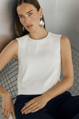 Clever Crepe Altino Top Ivory
