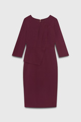 Laviano Dress Plum Sculpt Stretch Crepe