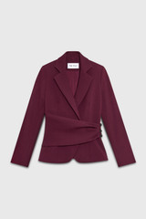 Collingham Jacket Plum Sculpt Stretch Crepe