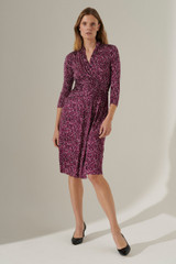 Vicenza Dress Plum And Pink Multicolour Stretch Jersey