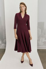Andorra Dress Plum Sculpt Stretch Crepe