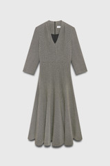 Andorra Dress Grey Stretch Jacquard