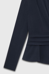 Clever Crepe Belleville Long Sleeve Top Navy