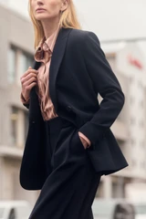 Clever Crepe Knighton Jacket Navy