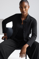 Ashby Jacket Black Sculpt Knit