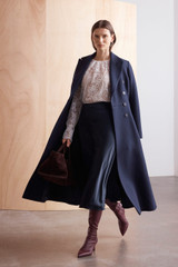 Kelmore Skirt Midnight Navy Satin Kelmore Skirt Midnight Navy Satin