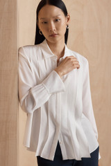 Aria Blouse Ivory Silk Aria Blouse Ivory Silk