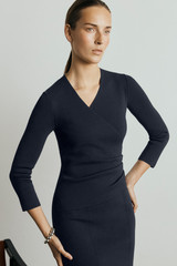 Valerio Dress Navy Sculpt Knit