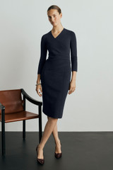 Valerio Dress Navy Sculpt Knit