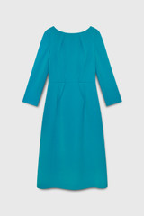 Maybury Dress Vivid Turquoise Sculpt Stretch Crepe