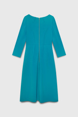 Maybury Dress Vivid Turquoise Sculpt Stretch Crepe