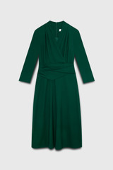 Westbury Dress Forest Green Wool Crepe