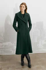 Knightley Coat Dark Forest Green Wool Blend Twill Knightley Coat Dark Forest Green Wool Blend Twill
