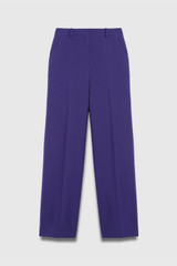 Adelaide Wide-Leg Trousers Dark Violet Stretch Tailoring