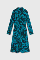 Sirolo Dress Forest Green And Navy Multicolour Crepe