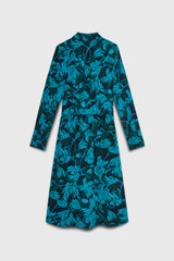 Sirolo Dress Forest Green And Navy Multicolour Crepe
