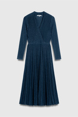 Minori Dress Navy Metallic Knit