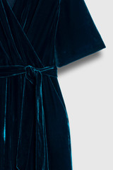 Langford Jumpsuit Dark Teal Velvet