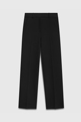 Ultimate Wool Alzira Straight Flared Trousers Black