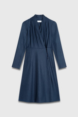 Battersea Dress Navy Wool Blend