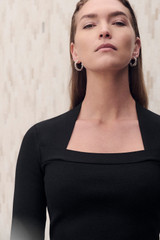 Sculpt Knit Carlisle Top Black Sculpt Knit Carlisle Top Black