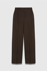 365 Pure Wool Adelaide Wide-Leg Trousers Chocolate