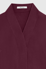 Bowery Blouse Plum Stretch Silk Bowery Blouse Plum Stretch Silk