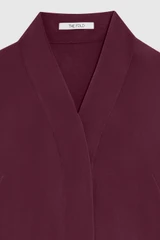 Bowery Blouse Plum Stretch Silk