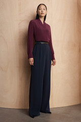 Bowery Blouse Plum Stretch Silk Bowery Blouse Plum Stretch Silk