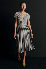 Nara Dress Dark Silver Metallic Knit
