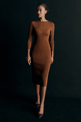 Giverny Dress Bronze Metallic Knit