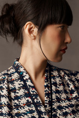 Corla Jacket Navy Multicolour Tweed