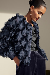 Corvetto Jacket Midnight Blue Silk Fil Coupe