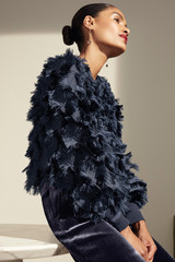 Corvetto Jacket Midnight Blue Silk Fil Coupe