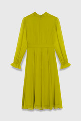 Carlton Silk Dress Chartreuse